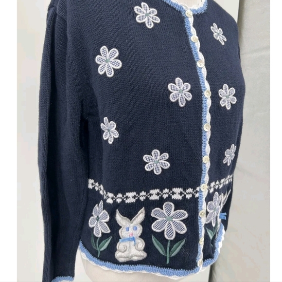 Vintage Christopher & Banks Spring Easter Cardigan - Picture 4 of 8